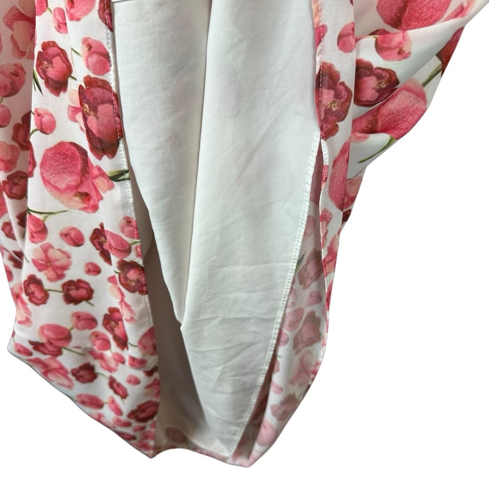 Sipos New York Pink Floral Dress Women Sz L - Picture 5 of 7